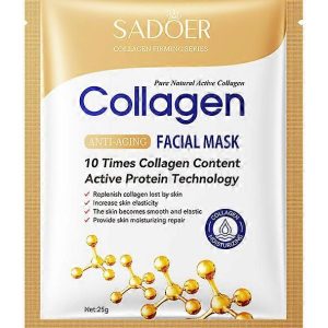 Mascarilla Facial antiarrugas de colágeno, antienvejecimiento, desvanece líneas finas, piel firme, hidratante, brillo, cuidado de la piel, Cosméticos Coreanos.