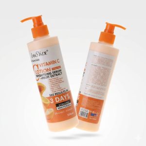 Loción corporal hidratante con vitamina C.