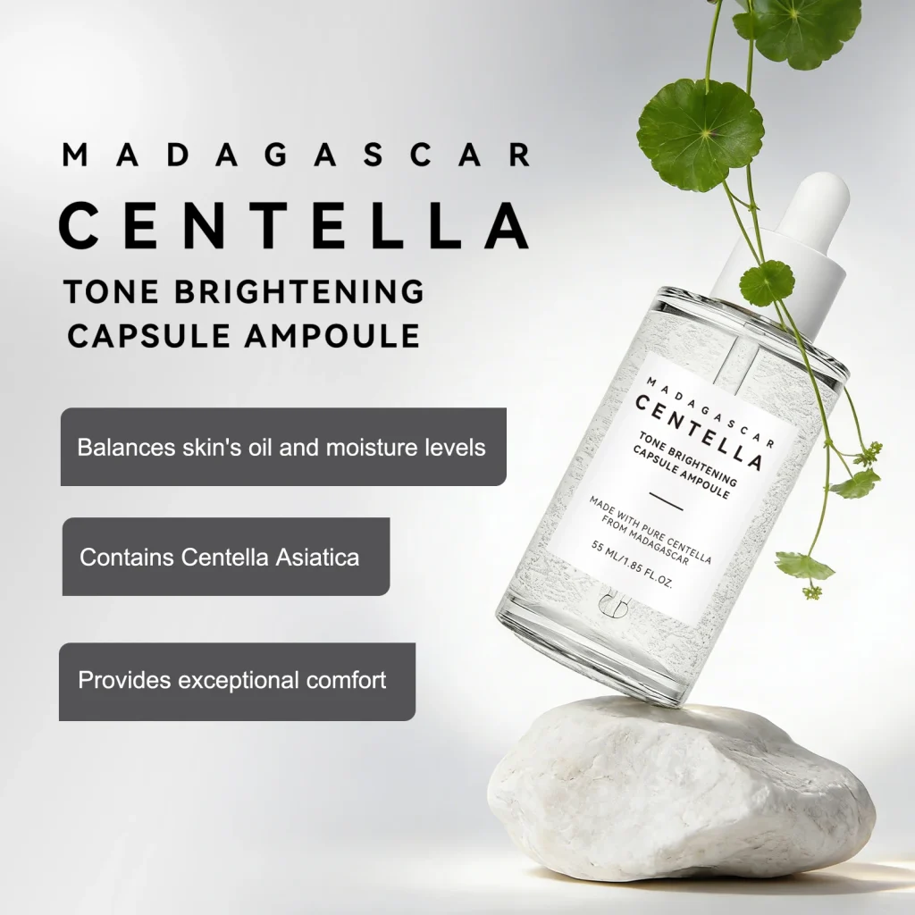 Ampolla Iluminadora Perfeccionadora del Tono de Piel Madagascar 55ml - Suero de Centella y Niacinamida que Hidrata, Calma y Mejora la Luminosidad.